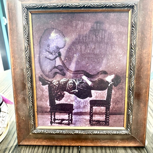 Dark Art Goth 1800s Style Seance Medium Print w/Frame - Picture 2 of 5